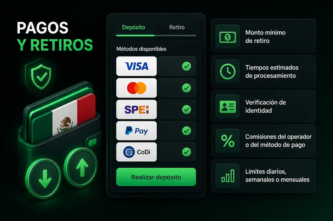 Pagos y retiros seguros en casinos de México